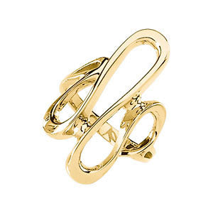 14k Yellow Gold Freeform Ring, Size 6