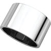 Platinum 12mm Flat Band, Size 8