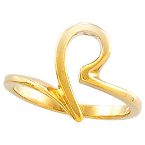 14k Yellow Gold Freeform Ring, Size 6