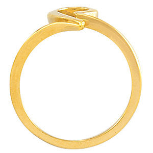 14k Yellow Gold Freeform Ring, Size 6