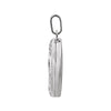 14k White Gold Oval Cross Locket