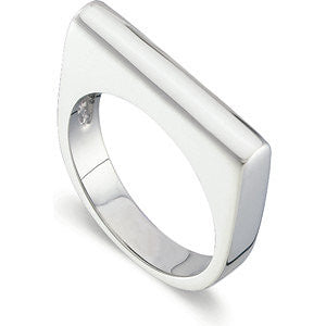 14k White Gold Stackable Ring, Size 6