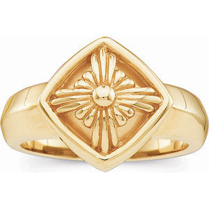 14k White Gold Fashion Ring, Size 6