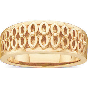 14k Yellow Gold Fashion Ring, Size 7