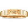 Fashion Wedding Band Ring with Decorative Panels in 14k Yellow Gold ( Size 6 )