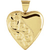 14K Yellow Gold Heart Locket