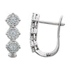 14K White Gold 1/2 CTW Diamond 3-Stone Earrings