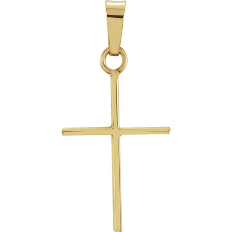 14k Yellow Gold 17x12mm Cross Pendant