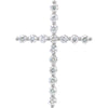 14k White Gold 3/4 ctw. Diamond Cross Pendant
