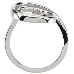 Sterling Silver Scroll Fashion Ring, Size 7