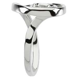 Sterling Silver Scroll Fashion Ring, Size 7