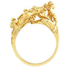 14k White Gold Freeform Ring, Size 6
