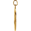 14k Yellow Gold 25.25mm Round St. Florian Medal