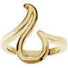 14k Yellow Gold Freeform Ring, Size 7