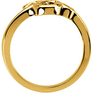 14k Yellow Gold Fashion Ring, Size 7