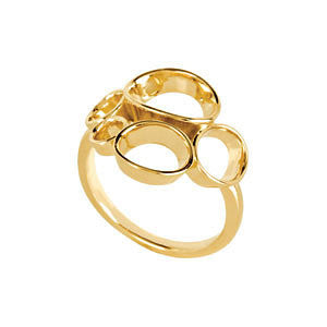 14k Yellow Gold Freeform Ring, Size 7