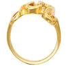 14k White Gold Freeform Ring, Size 6