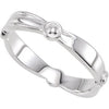 Stackable Metal Fashion Ring in Sterling Silver ( Size 6 )