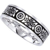 Bridal Duo 07.00 mm Comfort-Fit Enameled Band in 14k White Gold (Size 6.5 )