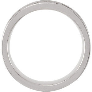 14K White & Yellow Gold 8mm Comfort-Fit Laser Pierced Band Size 12.5