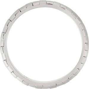 14k White Gold 8mm Pierced Band Size 10