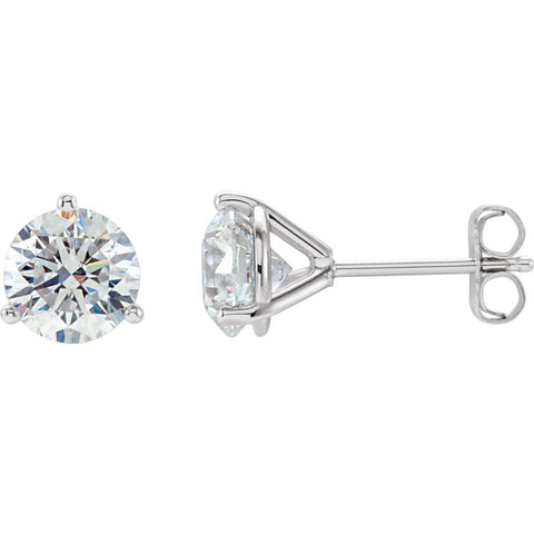 14k White Gold 1/2 CTW Diamond Stud Earrings
