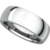 14k White Gold 7mm Heavy Comfort Fit Band, Size 9