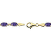 14k Yellow Gold Amethyst 7" Bracelet