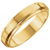 14k Yellow Gold 5mm Flat Edge Comfort-Fit Wedding Band for Men, Size 11