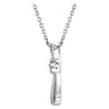 Sterling Silver .03 CTW Diamond Cross 18" Necklace