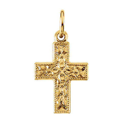 14k Yellow Gold Small Cross Pendant