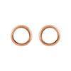 14k Rose Gold Circle Earrings