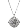 14k White Gold .08 CTW Diamond 18" Necklace