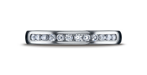 Benchmark-14K-White-Gold-3mm-High-Polished-Channel-Set-12-Stone-Diamond-Wedding-Ring--.24Ct--Size-4.25--51352214KW04.25