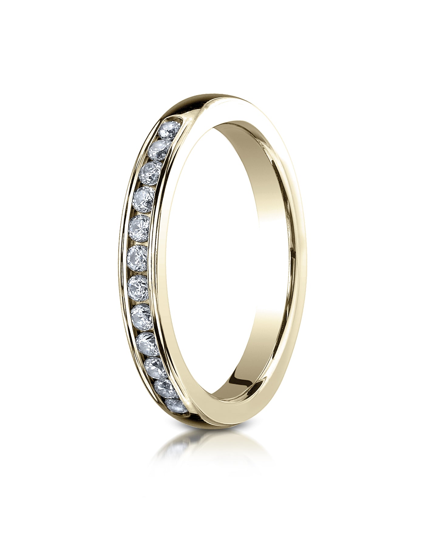 Benchmark 14K Yellow Gold 3mm High Polished Channel Set 12-Stone