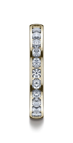 Benchmark-14K-Yellow-Gold-3mm-High-Polished-Channel-Set-12-Stone-Diamond-Wedding-Band--.48Ct.--Size-4.5--51352414KY04.5
