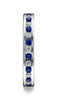 Benchmark-14K-White-Gold-3mm-Channel-Set-Diamond-and-Blue-Sapphire-Eternity-Wedding-Band-Ring--Size-4.5--51356114KW04.5
