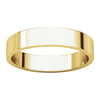 14k Yellow Gold 4mm Flat Band, Size 8