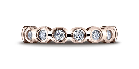Benchmark-14K-Rose-Gold-4mm-Burnish-Set-6-Stone-Diamond-Wedding-Band-Ring--.32Ct--Size-4.25--514129HF14KR04.25