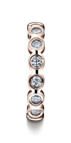 Benchmark-14K-Rose-Gold-4mm-Burnish-Set-6-Stone-Diamond-Wedding-Band-Ring--.32Ct--Size-4.5--514129HF14KR04.5