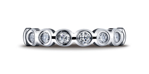 Benchmark-14K-White-Gold-4mm-Burnish-Set-6-Stone-Diamond-Wedding-Band-Ring--.32Ct--Size-4.25--514129HF14KW04.25