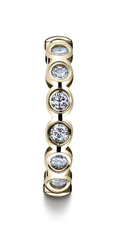 Benchmark-18K-Yellow-Gold-4mm-Burnish-Set-6-Stone-Diamond-Wedding-Band-Ring--.32Ct--Size-4.5--514129HF18KY04.5