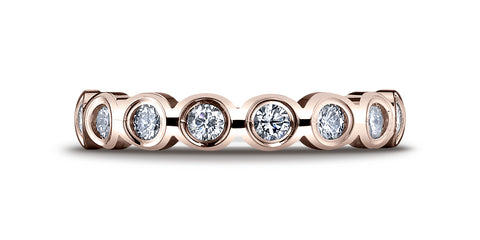 Benchmark-14K-Rose-Gold-4mm-Burnish-Set-16-Stone-Diamond-Eternity-Wedding-Band-Ring--.96Ct--Size-4.25--51412914KR04.25