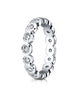 Benchmark-14K-White-Gold-4mm-Burnish-Set-16-Stone-Diamond-Eternity-Wedding-Band-Ring--.96Ct--Size-4--51412914KW04