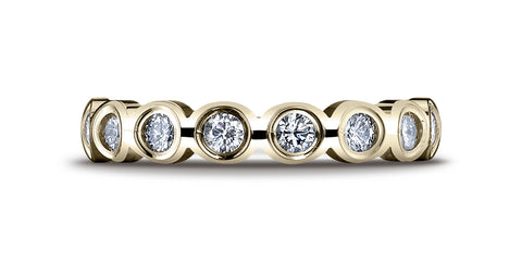 Benchmark-18K-Yellow-Gold-4mm-Burnish-Set-16-Stone-Diamond-Eternity-Wedding-Band-Ring--.96Ct--Size-4.25--51412918KY04.25