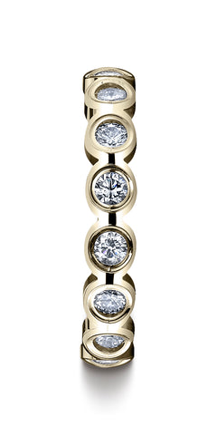 Benchmark-18K-Yellow-Gold-4mm-Burnish-Set-16-Stone-Diamond-Eternity-Wedding-Band-Ring--.96Ct--Size-4.5--51412918KY04.5