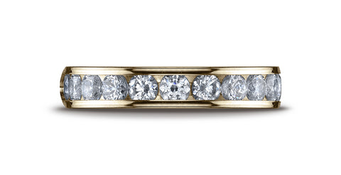 Benchmark-14K-Yellow-Gold-4mm-High-Polished-Channel-Set-12-Stone-Diamond-Wedding-Band--.96Ct.--Size-4.25--51451114KY04.25