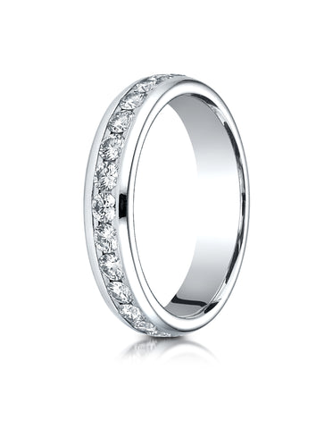 Benchmark 18K White Gold 4mm Channel Set Eternity Wedding Band Ring (0.96 - 1.44 ct., Sizes 4 - 15 )