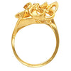 14k White Gold Freeform Ring, Size 6