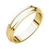 04.00 mm Half Round Edge Band in 14K Yellow Gold ( Size 7 )